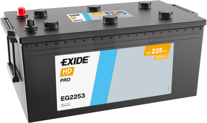 Exide EG2253 225Ah 1200A + - HD PRO 518x276x242 starter battery