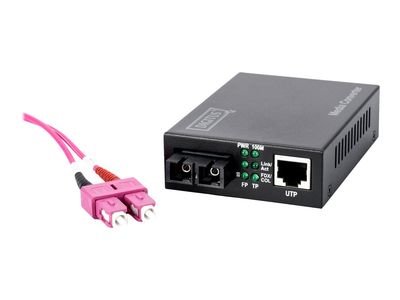 DIGITUS DN-82020-1 - fiber media converter - 10Mb LAN, 100Mb LAN