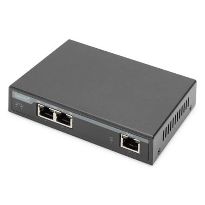 DIGITUS Switch DN-95127-1 - 2 Ports - 2x GE (10/100/1000) - 2x PoE+