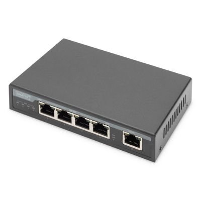 DIGITUS Switch DN-95128-1 - 4 Ports - 4x GE (10/100/1000) - 4x PoE+