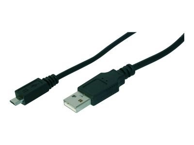 DIGITUS Micro USB 2.0 connection cable - USB Type-A male/Micro USB Type-B male - 1 m