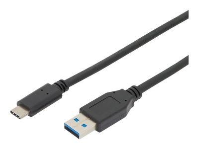DIGITUS USB Type-C connection cable - USB Type-C male/USB Type-A male - 1 m (AK-300146-010-S)