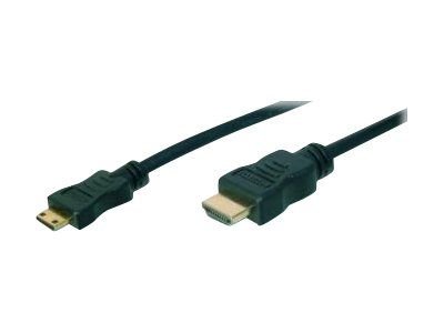 DIGITUS High Speed HDMI connection cable - HDMI Type-C (mini) male/HDMI Type-A male - 2 m (AK-330106-020-S)