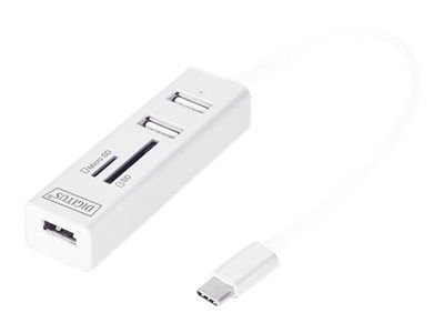 DIGITUS USB 2.0 Hub DA-70243 - 3 ports + card reader