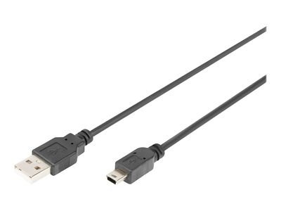 DIGITUS USB cable DB-300130-030-S - USB-A / Mini-USB - 3 m
