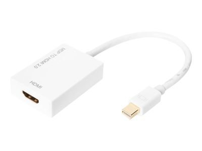 DIGITUS Video adapter cable DB-340416-002-W - Mini DisplayPort / HDMI - 20 cm