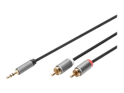 DIGITUS Audio adapter cable DB-510330-010-S - 3.5 mm jack / Cinch - 1 m