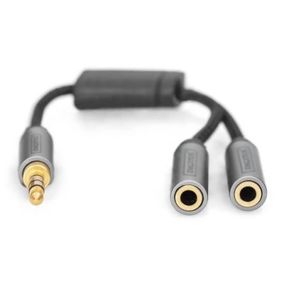 DIGITUS audio splitter - 3.5 mm jack plug/2x 3.5 mm socket - 20 cm