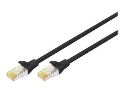 DIGITUS patch cable - 25 cm - black