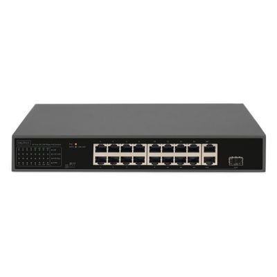 DIGITUS Switch DN-95355 - 16 Ports - 16x GE (10/100/1000) - 1x SFP - 16x PoE