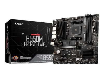 MSI Mainboard B550M PRO-VDH WIFI - micro ATX - Socket AM4 - AMD B550