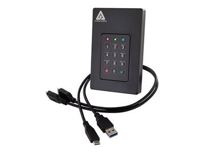 Apricorn Aegis Fortress L3 Hard Drive - 5TB - USB 3.1 - Black