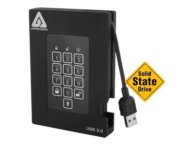 Apricorn A25-3PL256-S512F SSD Drive - 512GB - USB 3.0 - Black
