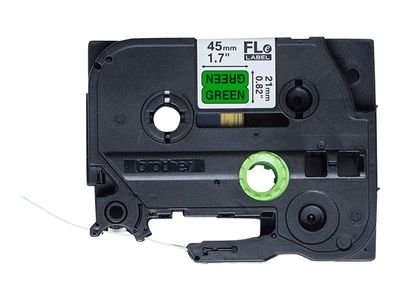 Brother Labels FLE7511 - 72 pcs. - 21 mm x 45 mm - Black on Green
