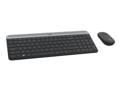 Logitech Keyboard and Mouse Set Slim Wireless Combo MK470 - US Layout - Graphite