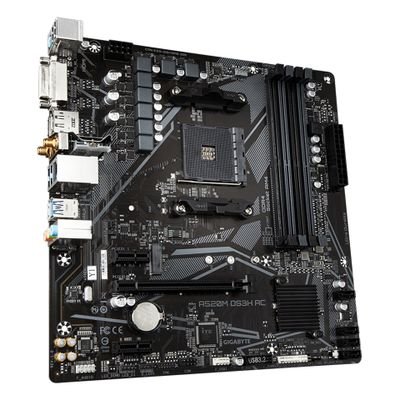 Gigabyte A520M DS3H AC - 1.X - motherboard - micro ATX - Socket AM4 - AMD A520