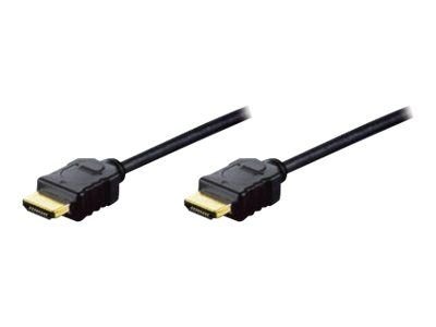 DIGITUS HDMI High Speed with Ethernet Connecting Cable - HDMI Type-A Male/HDMI Type-A Male - 1 m (AK-330107-010-S)