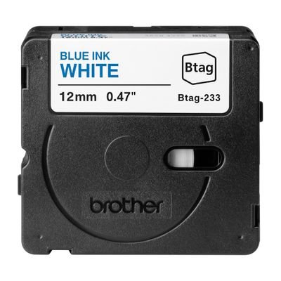 Brother label tape BTAG-233 - 12 mm x 4 m - Blue on White