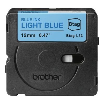 Brother label tape BTAG-L33 - 12 mm x 4 m - Blue on Light Blue