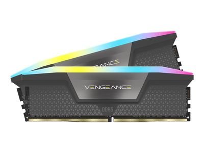 CORSAIR Vengeance RGB - DDR5 - kit - 32 GB: 2 x 16 GB - DIMM 288-pin / PC5-51200 - unbuffered