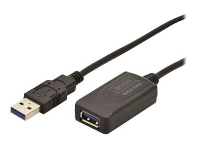 DIGITUS USB 3.0 Active Extension Cable - USB Type-A male/USB Type-B female - 5 m