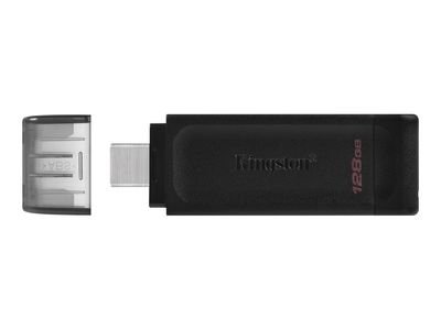 Kingston USB flash drive DataTraveler 70 - USB 3.2 Gen 1 - 128 GB - black