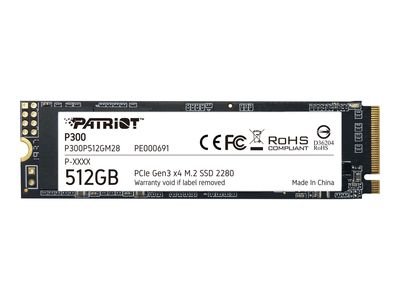 Patriot SSD P300 - 512 GB - M.2 2280 - PCIe 3.0 x4 NVMe (P300P512GM28)