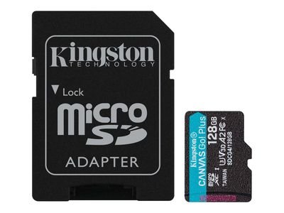 Kingston Canvas Go! Plus - flash memory card - 128 GB - microSDXC UHS-I