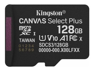 Kingston Canvas Select Plus - flash memory card - 128 GB - microSDXC UHS-I