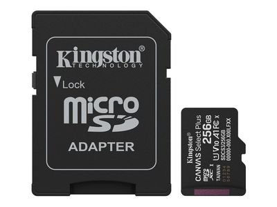 Kingston Canvas Select Plus - flash memory card - 256 GB - microSDXC UHS-I