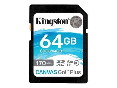 Kingston Flash-Card Canvas Go! Plus - SDXC UHS-I - 64 GB