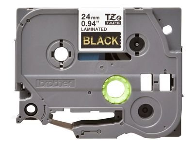 Brother laminated tape TZe-354 - Gold on black