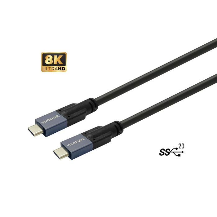 Vivolink PROUSBCMM6 USB-C to USB-C Cable 6m USB 3.2 kaapeli (musta)