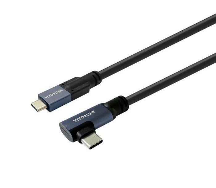 Vivolink PROUSBCMM7.5A USB-C to USB-C Angled Cable 7.5m USB 3.2 kaapeli (musta)
