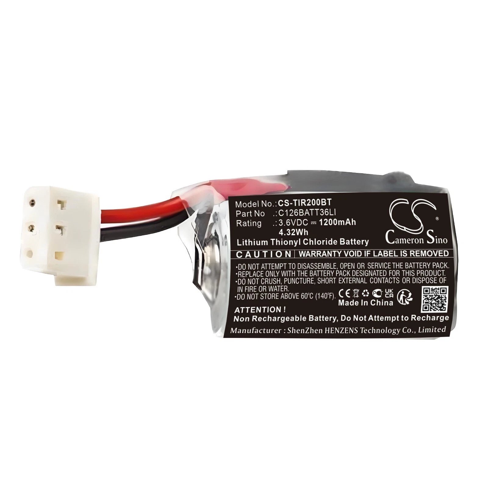 Technoalarm C126BATT36LI 3.6V 1200mAh / 4.32Wh aккумулятор для охранной системы