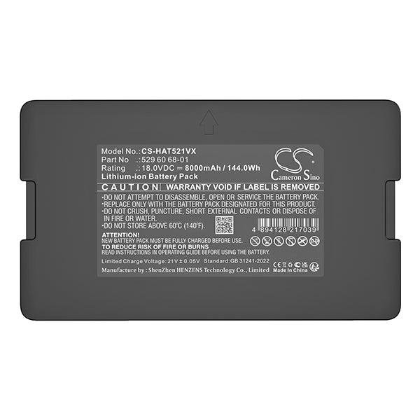 Husqvarna 529 60 68-01,529 60 68-02,588 14 64-01 18V 8000mAh / 144.0Wh ruohonleikkurin akku