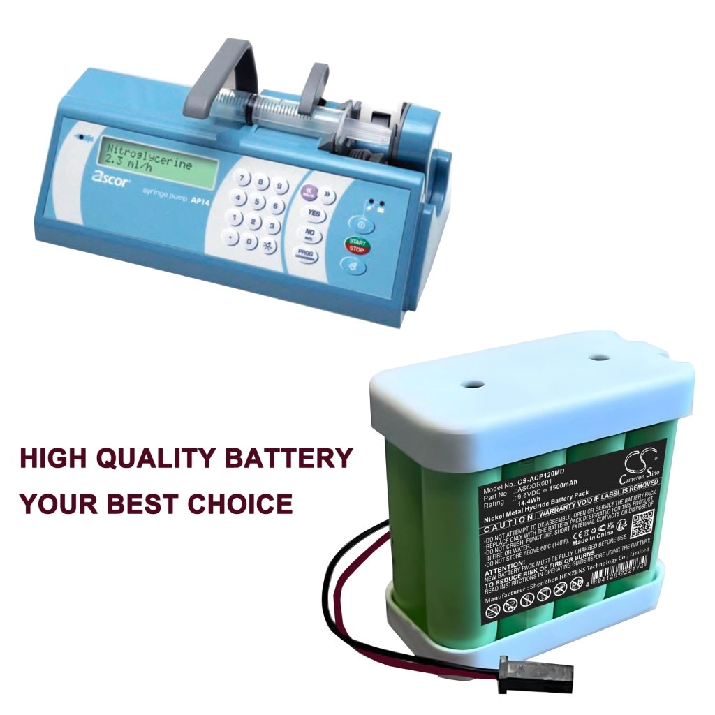Ascor ASCOR001 9.6V 1500mAh / 14.4Wh Medical Device Battery