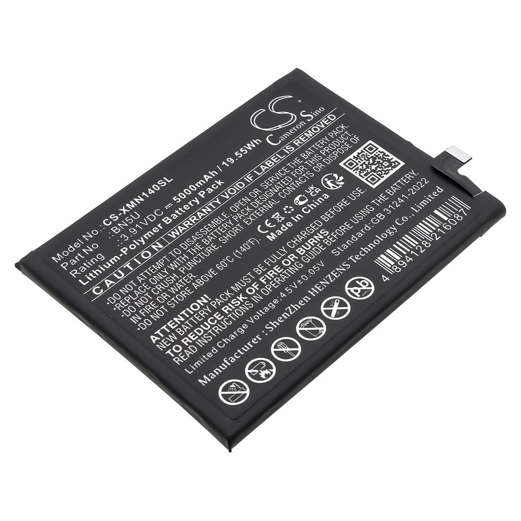 Xiaomi BN5U 3.91V 5000mAh / 19.55Wh matkapuhelimen akku