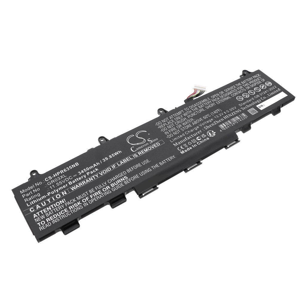 CS sülearvuti aku HP GR03042XL,GR03XL,M12328-2C1,M12328-2D1,TPN-DB0D 11.55V 3450mAh / 39.85Wh