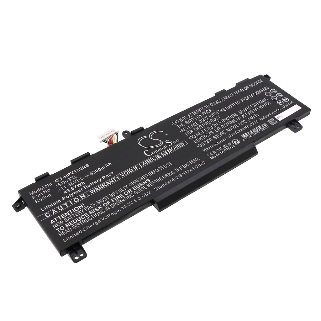 CS sülearvuti aku HP HSTNN-OB1R,L84357-AC1,L84394-005,SD03XL 11.55V 4300mAh / 49.67Wh