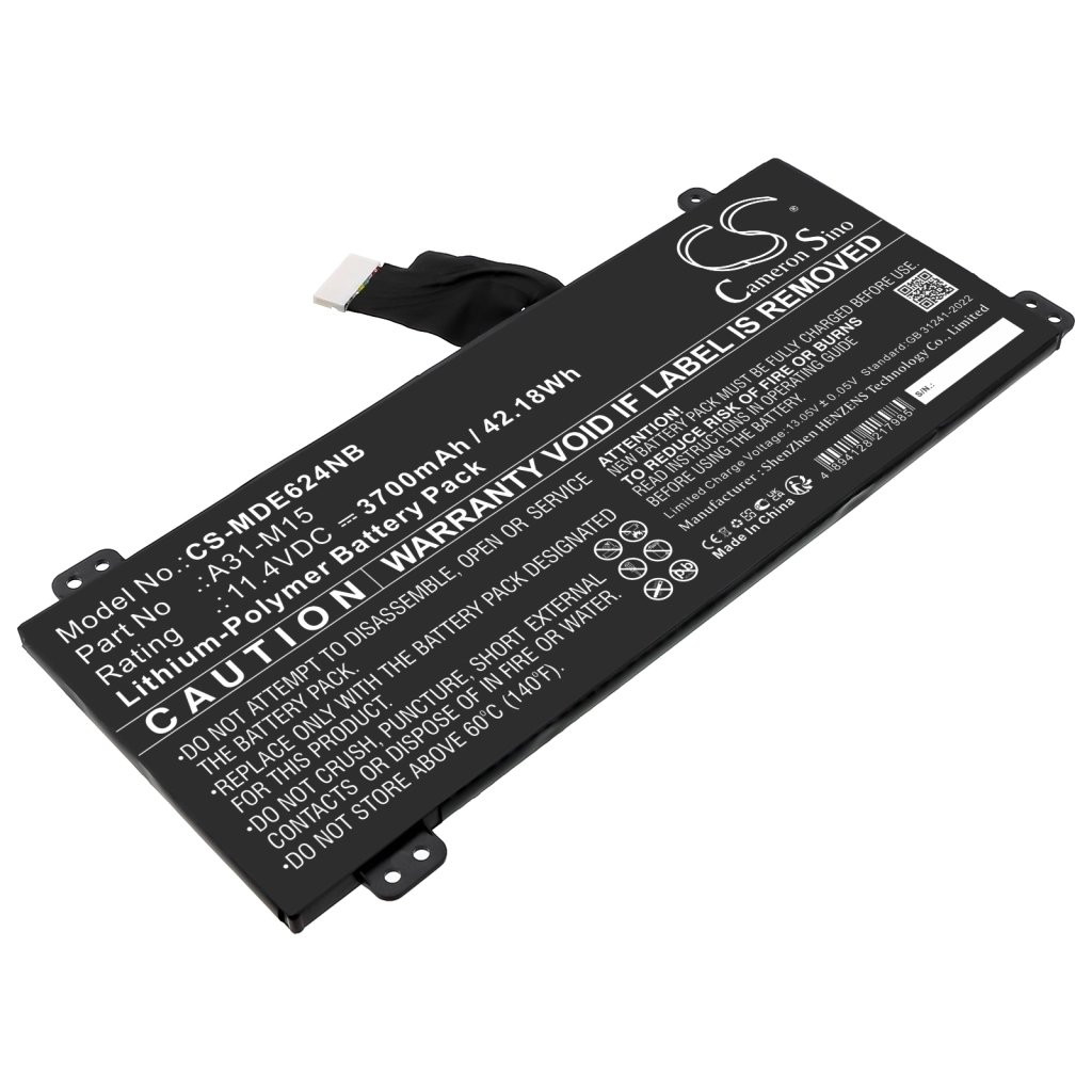 CS Laptop Battery Medion 0B23-01Q9000M,40068772,A31-M15 11.4V 3700mAh / 42.18Wh