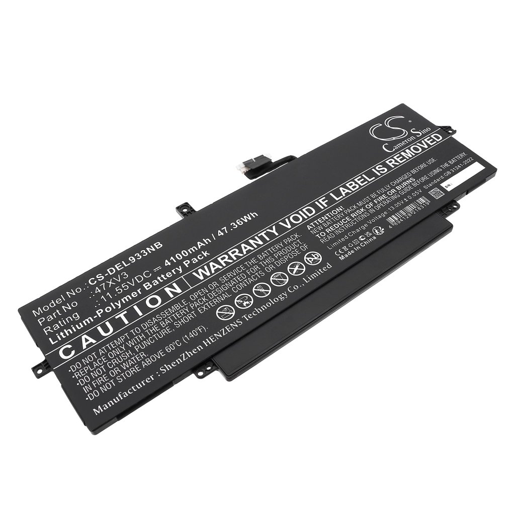 CS kannettavan tietokoneen akku DELL 05Y3T9,47XV3,5Y3T9,GK1M0 11.55V 4100mAh / 47.36Wh