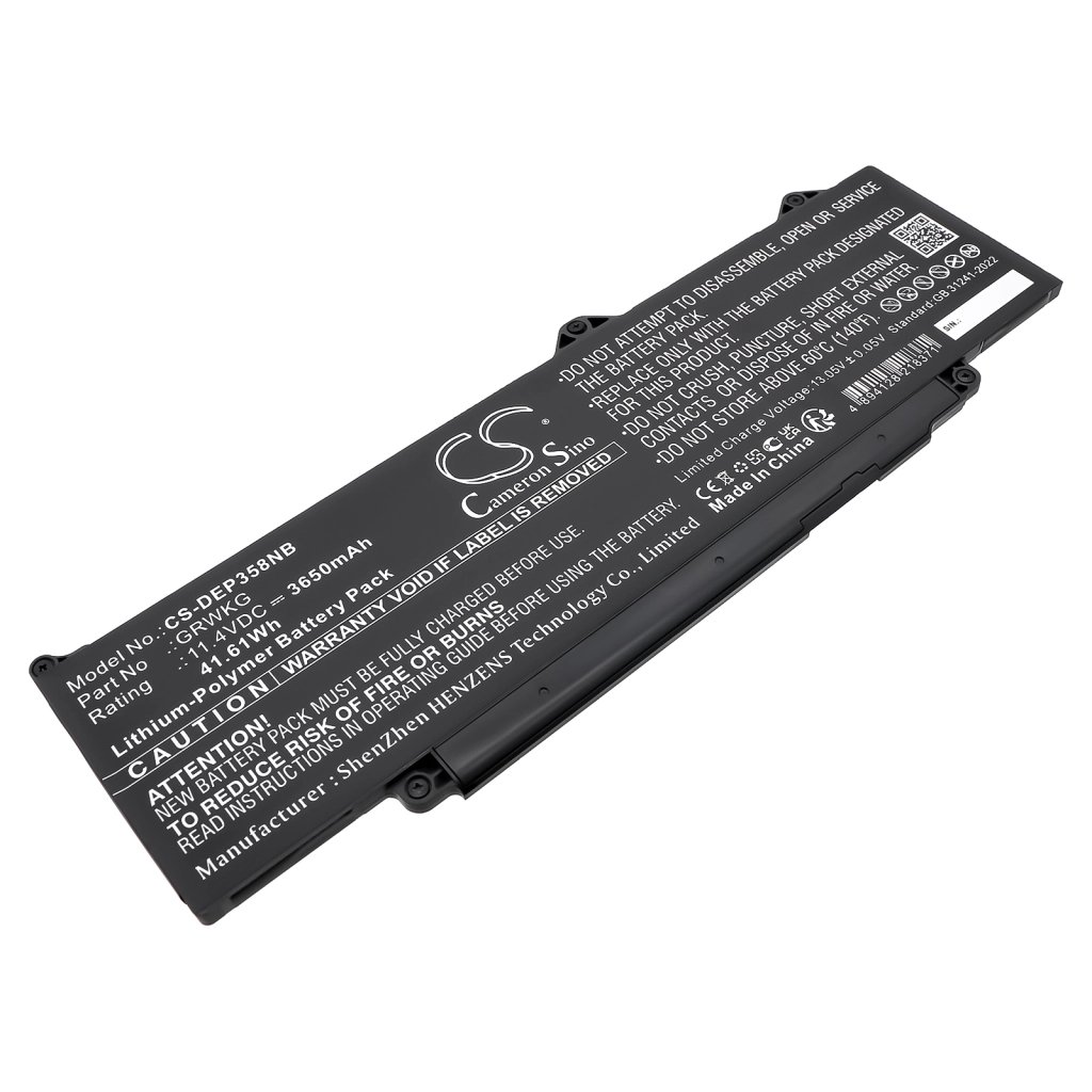 CS Laptop Battery DELL GRWKG,NKXK7,V7TXF 11.4V 3650mAh / 41.61Wh
