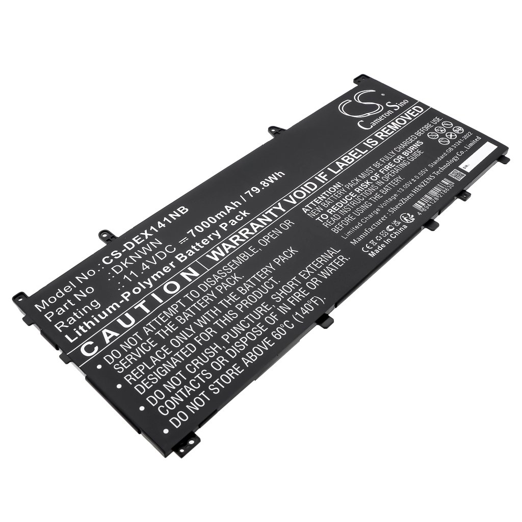 CS Laptop Battery DELL 0DKNWN,DKNWN 11.4V 7000mAh / 79.8Wh