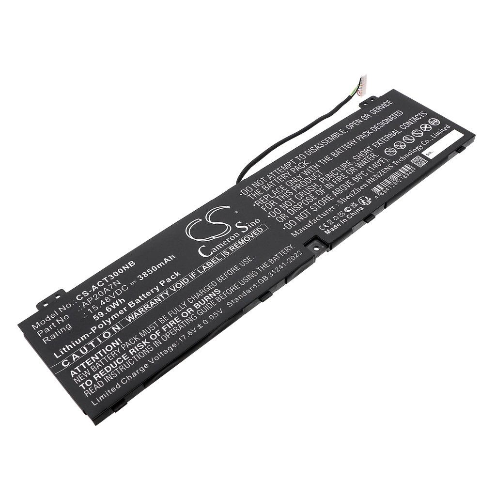 CS Laptop Battery Acer AP20A7N,KT.00407.010 15.48V 3850mAh / 59.6Wh