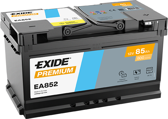 Exide Premium 12V 85Ah 800A EA852 käivitusaku