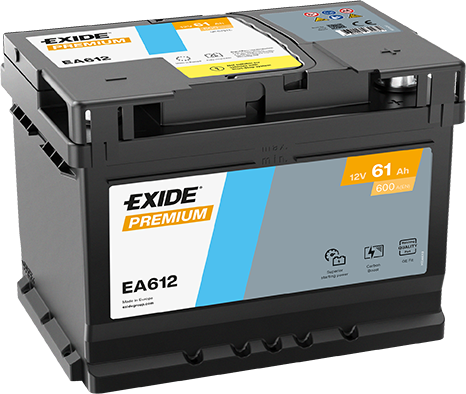 Exide Premium 12V 61Ah 600A EA612 аккумулятор