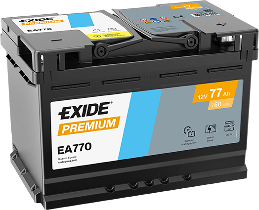 Exide Premium 12V 77Ah 760A EA770 аккумулятор