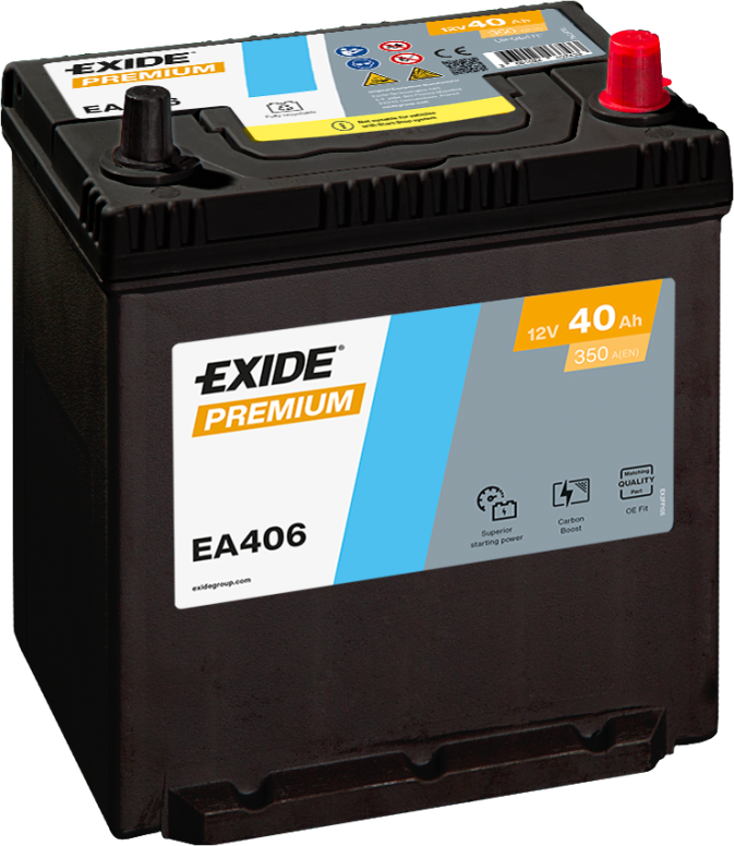Exide Premium 12V 40Ah 350A EA406 аккумулятор