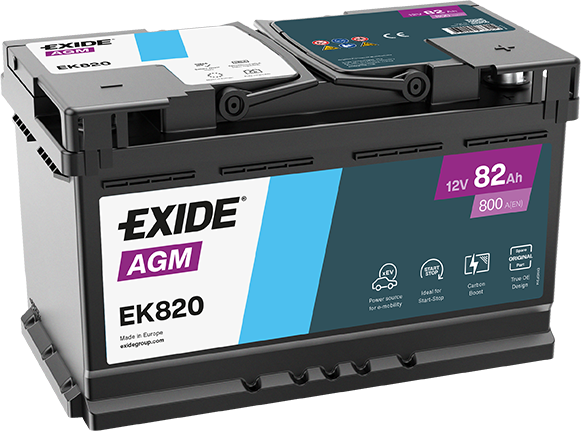 Exide AGM EK820 12V 82Ah 800CCA Start Stop Plus аккумулятор